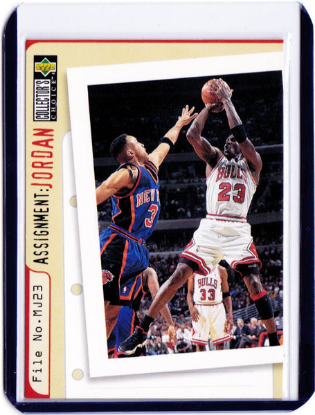 1996-97 Upper Deck Collector's Choice #364 Assignment: Jordan - John Starks, Michael Jordan