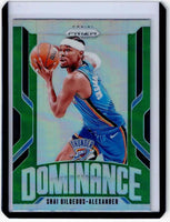 2024-25 Panini Prizm Dominance Green Prizm #11 Shai Gilgeous-Alexander
