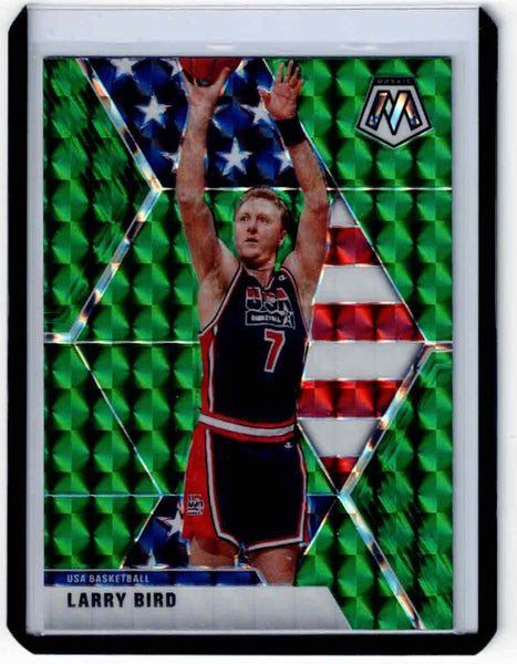 2019-20 Panini Mosaic Green Prizm #254 USA Basketball Larry Bird