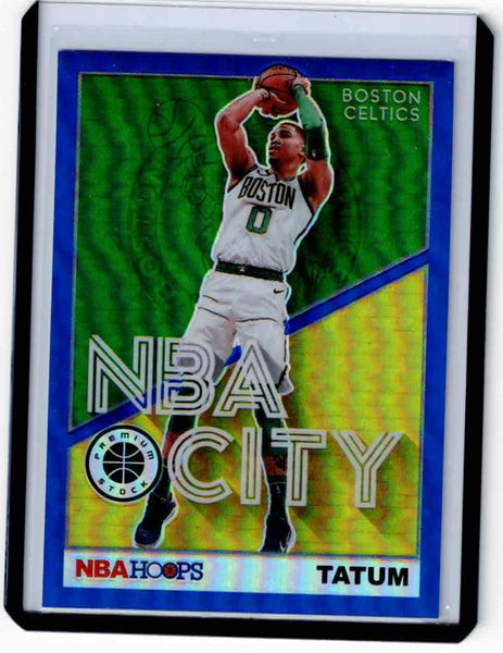 2019-20 Panini NBA Hoops Premium Stock - NBA City Blue #11 Jayson Tatum