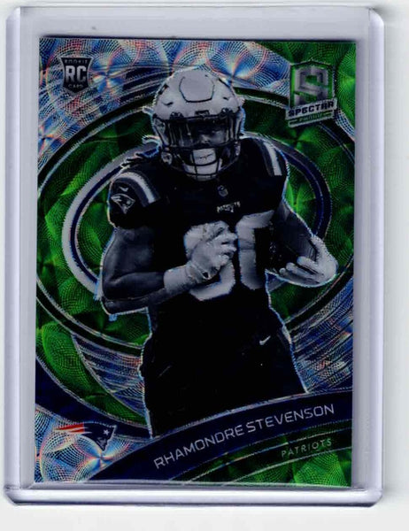 2021 Panini Spectra Neon Green Prizm #236 Rhamondre Stevenson /35