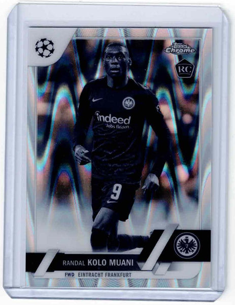2022-23 Topps Chrome UEFA Club Competitions Black & White RayWave Refractor #149 Randal Kolo Muani
