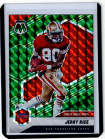 2021 Panini Mosaic- Mosaic Green Prizm #295 Super Bowl MVPs Jerry Rice