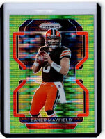 2021 Panini Prizm - Neon Green Pulsar Prizm #263 Baker Mayfield