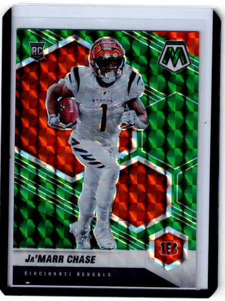 2021 Panini Mosaic - Mosaic Green Prizm #307 Ja'Marr Chase