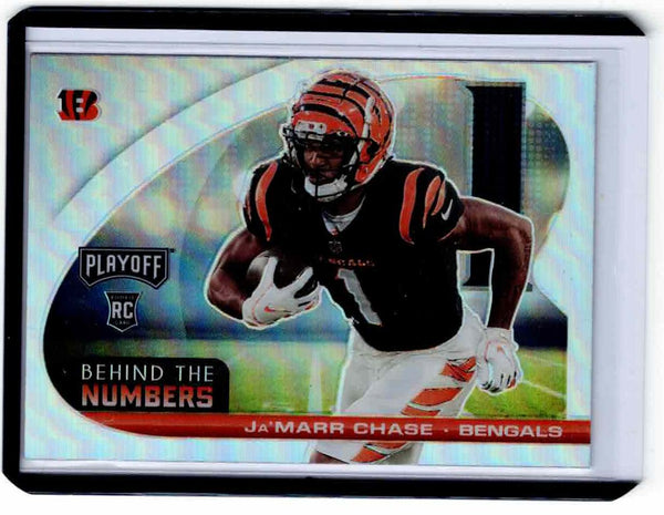 2021 Panini Playoff - Behind The Numbers - Silver Prizm #BTN-JCH.2 Ja'Marr Chase