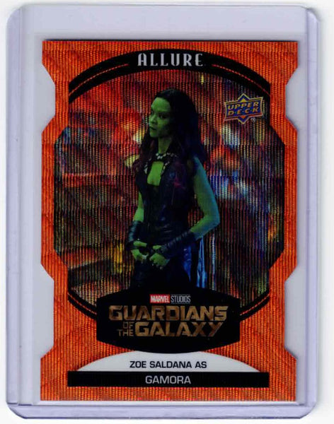 2022 Upper Deck Marvel Allure Orange Slice Die-Cut #36 - Zoe Saldana as Gamora