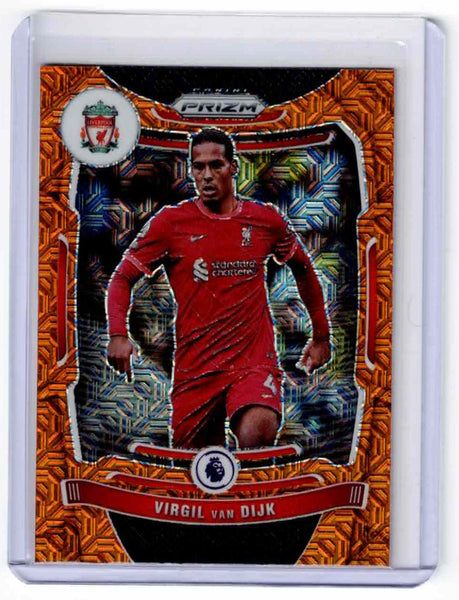 2021-22 Panini Prizm Premier League - Orange Mojo Prizm #76 - Virgil van Dijk