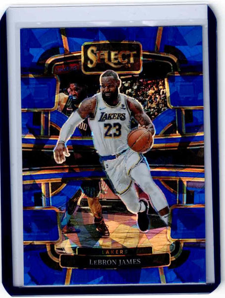 2023-24 Panini Select - Blue Cracked Ice Prizm #66 Concourse - LeBron James