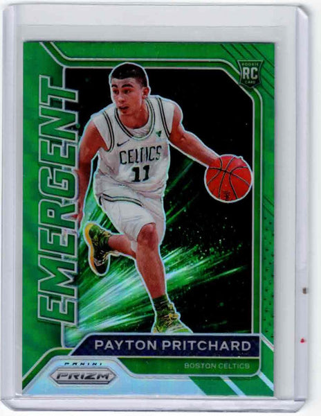 2020-21 Panini Prizm - Emergent - Green Prizm #18 Payton Pritchard