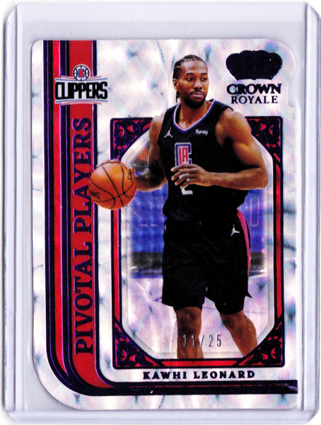 2021-22 Panini Crown Royale - Pivotal Players - Purple #6  Kawhi Leonard /25