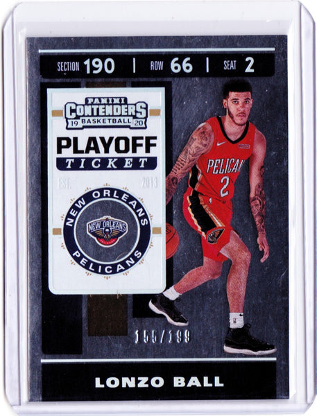 2019-20 Panini Contenders - Playoff Ticket #72 Lonzo Ball /199