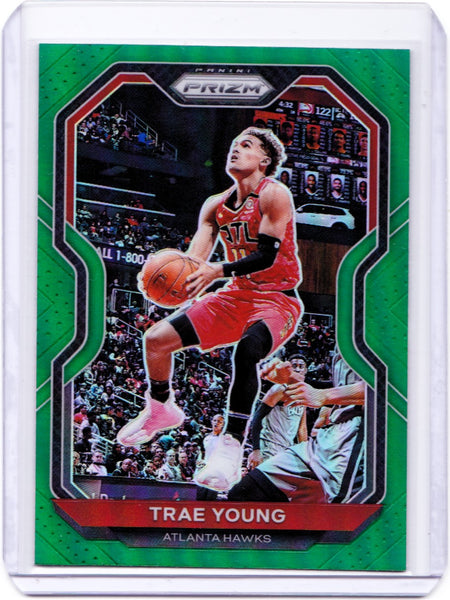 2020-21 Panini Prizm - Green Prizm #64 Trae Young