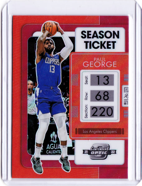 2021-22 Panini Contenders Optic - Red Prizm #24 Season Ticket - Paul George