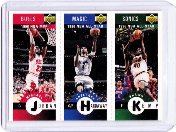 1996-97 Upper Deck Collector's Choice - Upper Deck Mini-Cards #M78-60-11 Michael Jordan, Shawn Kemp, Anfernee Hardaway