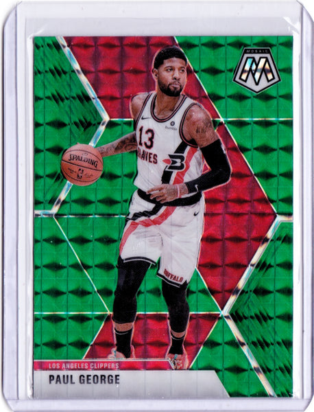 2019-20 Panini Mosaic - Green Prizm #108 Paul George