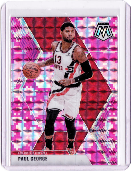 2019-20 Panini Mosaic - Pink Camo Prizm #108 Paul George