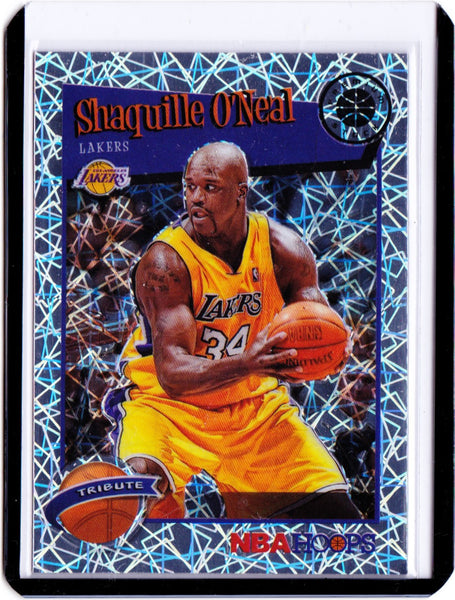 2019-20 Panini NBA Hoops Premium Stock - Silver Lazer Prizm #283 Hoops Tribute - Shaquille O'Neal