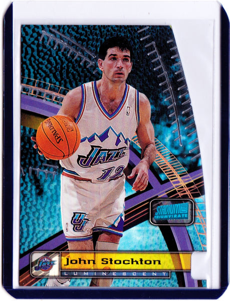 1998-99 Topps Stadium Club - Triumvirate - Luminescent #T8a - John Stockton