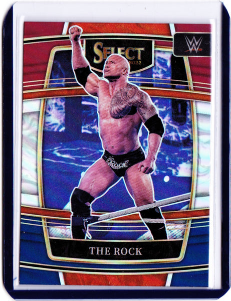 2022 Panini Select WWE - Red & Blue Prizm #20 Concourse - The Rock