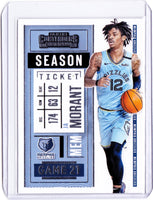 2020-21 Panini Contenders - #75 - Season Ticket - Ja Morant