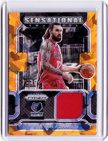 2021-22 Panini Prizm - Sensational Swatches - Orange Ice Prizm #SW-SAD Steven Adams