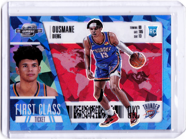 2022-23 Panini Contenders Optic - First Class Ticket - Red Cracked Ice Prizm #5  Ousmane Dieng