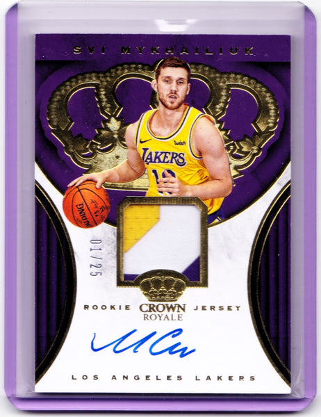 2018-19 Panini Crown Royale - Rookie Jersey Autograph - Prime #RJA-SVM Svi Mykhailiuk /25