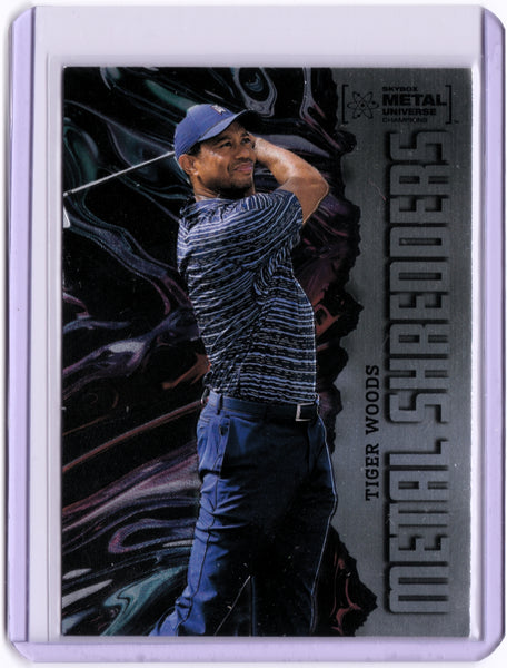 2022 Skybox Metal Universe Champions #125 Metal Shredders - Tiger Woods