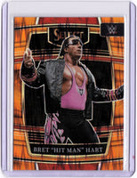 2022 Panini Select WWE - Orange Flash Prizm #85 Concourse - Bret "Hit Man" Hart