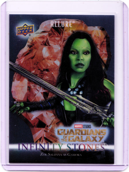 2022 Upper Deck Marvel Allure - Infinity Stones - Reality Stone #IS-4 Zoe Saldana as Gamora /299