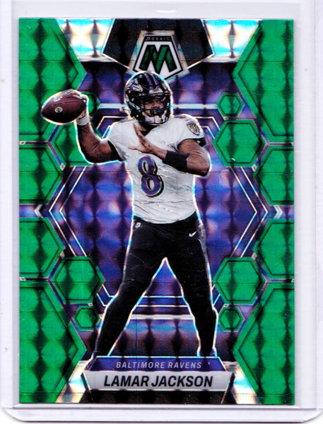 2023 Panini Mosaic - Green Mosaic Prizm #13 Lamar Jackson