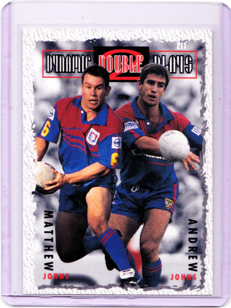 1995 Dynamic Series 2 Rugby League Double Plays #211, Matthew Johns, Andrew Johns
