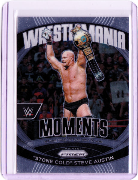 2024 Panini Prizm WWE - WrestleMania Moments #10 "Stone Cold" Steve Austin