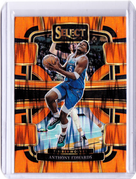 2023-24 Panini Select - Orange Flash Prizm #37 Concourse - Anthony Edwards