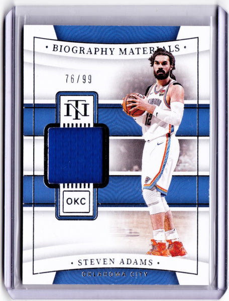 2021-22 Panini National Treasures - Biography Materials #BGM-SVA Steven Adams /99