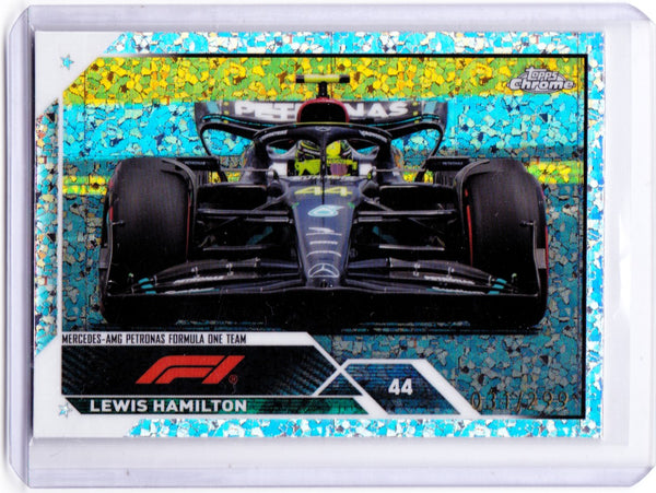 2023 Topps Chrome Formula 1 - Mini-Diamond Refractor #104 F1 Cars Lewis Hamilton /299