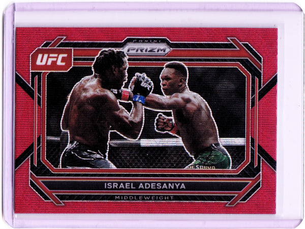 2023 Panini Prizm UFC - Ruby Wave Prizm #82 Israel Adesanya