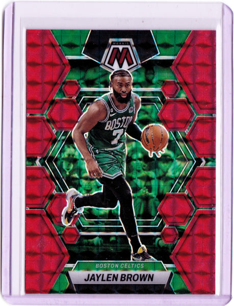 2022-23 Panini Mosaic - Red Mosaic Prizm #9 Jaylen Brown