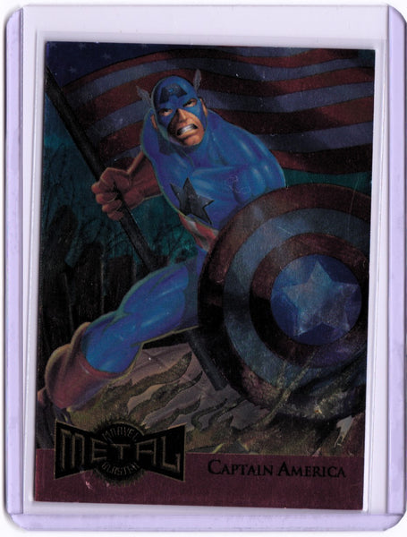 1995 Fleer Marvel Metal - Metal Blasters #2 Captain America