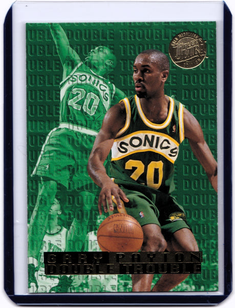 1995-96 Fleer Ultra - Double Trouble - Gold Medallion Edition #7 Gary Payton