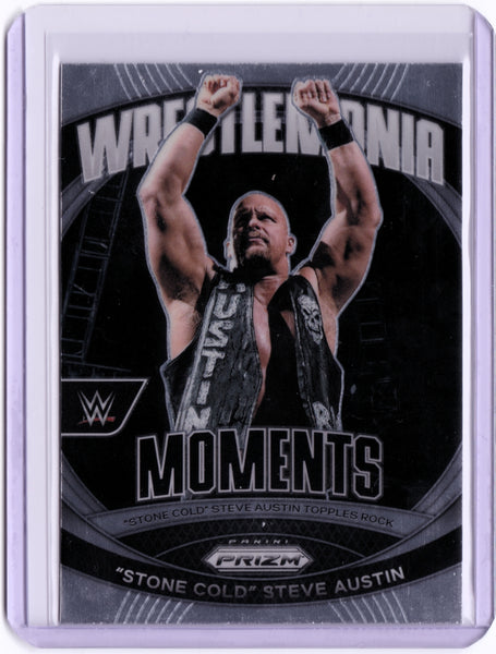 2024 Panini Prizm WWE - WrestleMania Moments #18 "Stone Cold" Steve Austin
