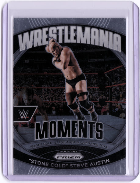 2024 Panini Prizm WWE - WrestleMania Moments #7 "Stone Cold" Steve Austin