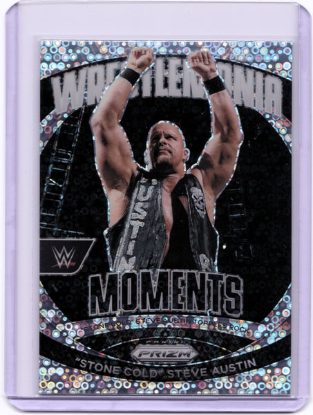 2024 Panini Prizm WWE - WrestleMania Moments - Under Card Prizm #18 "Stone Cold" Steve Austin
