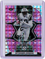 2022 Panini Mosaic - Camo Pink Mosaic Prizm #155 Keyshawn Johnson