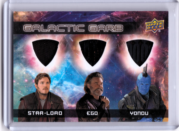 2017 Upper Deck Marvel Guardians of the Galaxy Volume 2 - Galactic Garb Triple #TM-15 Star-Lord, Ego, Yondu