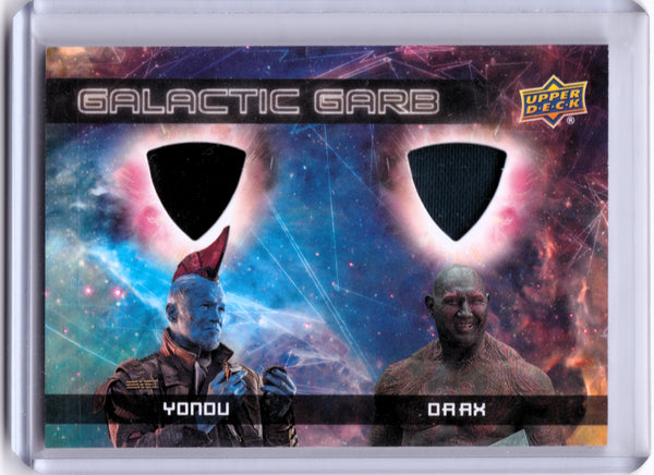 2017 Upper Deck Marvel Guardians of the Galaxy Volume 2 - Galactic Garb Dual #DM-13 Yondu, Drax