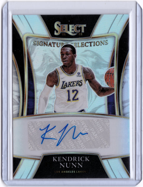 2021-22 Panini Select - Signature Selections - Silver Prizm #SS-KDN Kendrick Nunn