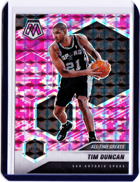 2020-21 Panini Mosaic Mosaic Camo Pink Prizm #289 All-Time Greats - Tim Duncan