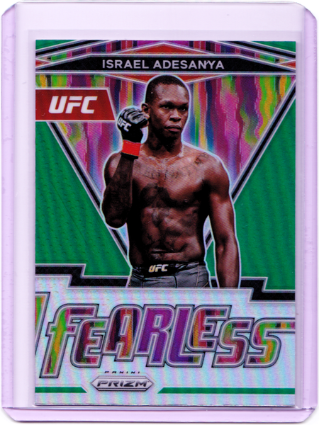 2021 Panini Prizm UFC - Fearless - Green Prizm #3 Israel Adesanya